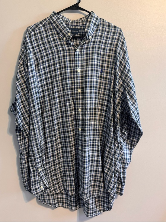 Ralph Lauren Other - Ralph Lauren Blake Men's XL Blue Green Plaid Cotton Button Down Shirt